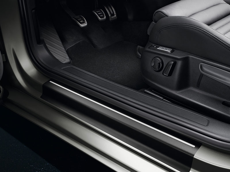 Genuine VW Passat Door Sill Protective Film 2016-2020 (Black/Silver) (3G0071310BXF)