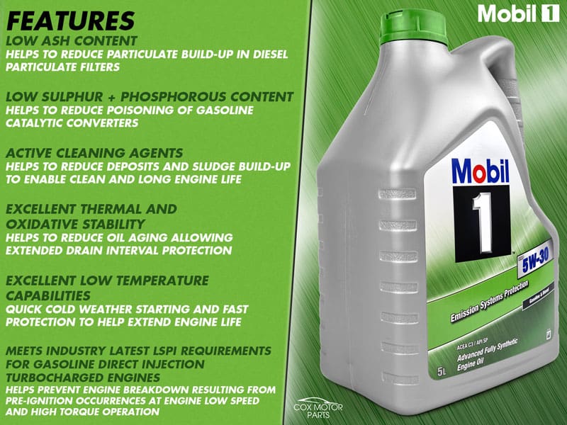 Mobil 1 ESP 5W30 Fully Synthetic Engine Oil 5 Litres (157295) - Image 3