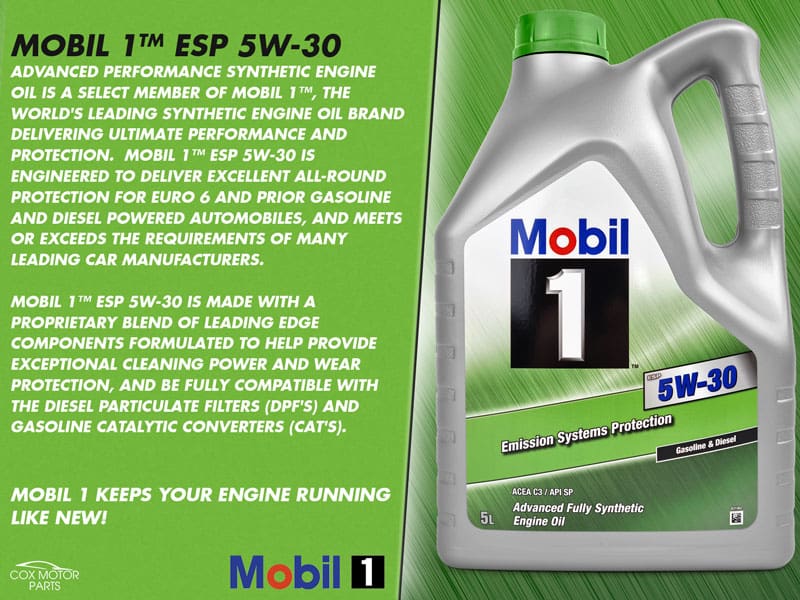 Mobil 1 ESP 5W30 Fully Synthetic Engine Oil 5 Litres (157295) - Image 2