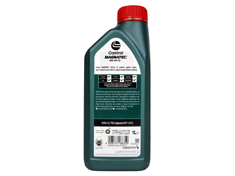 Castrol Magnatec 0W30 Stop-Start C2 Fully Synthetic Engine Oil 1 Litre - Image 5