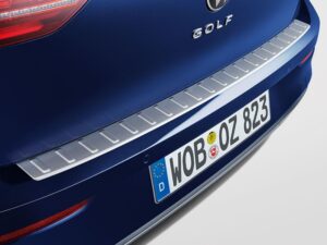 Genuine VW Golf Rear Bumper Protection 2020 onwards (Stainless Steel Look) (5H0061195)