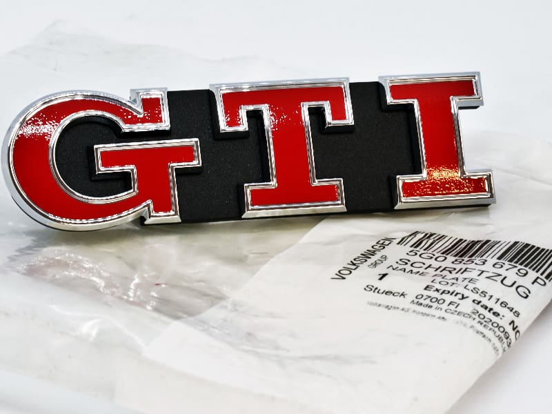 Genuine VW Mk7 Golf Front GTI Badge All Red (5G0853679PWYR) - Image 2