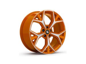 Genuine SEAT Ateca 19" Aneto Samoa Orange Diamond Cut Alloy Wheel 2017 Onwards