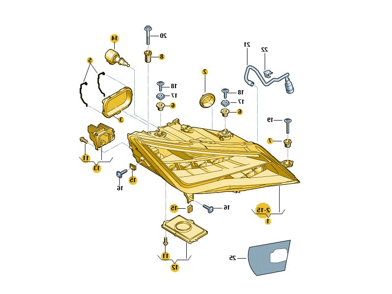 Genuine SEAT Leon Front Left LED Headlight 2013-2016
