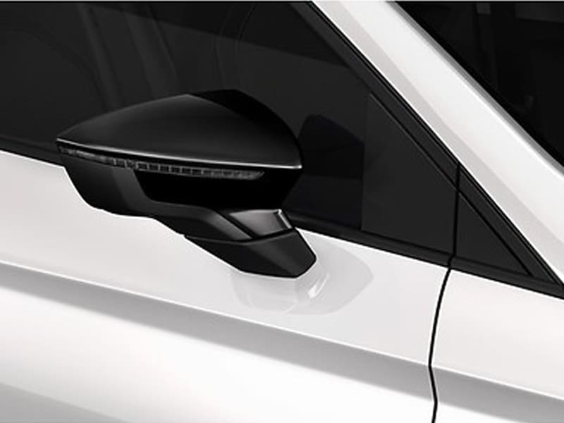 Genuine SEAT Ibiza Painted Wing Mirror Caps Set (Black) 2017 Onwards