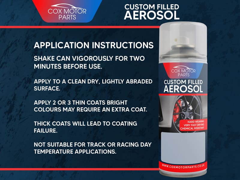 Cox Motor Parts Custom Filled Aerosol Caliper Paint | 400ml - Matt SILVER - Image 3