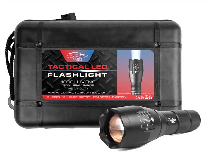 Cox Motor Parts Tactical Multifunctional LED Flashlight | 1000 Lumen