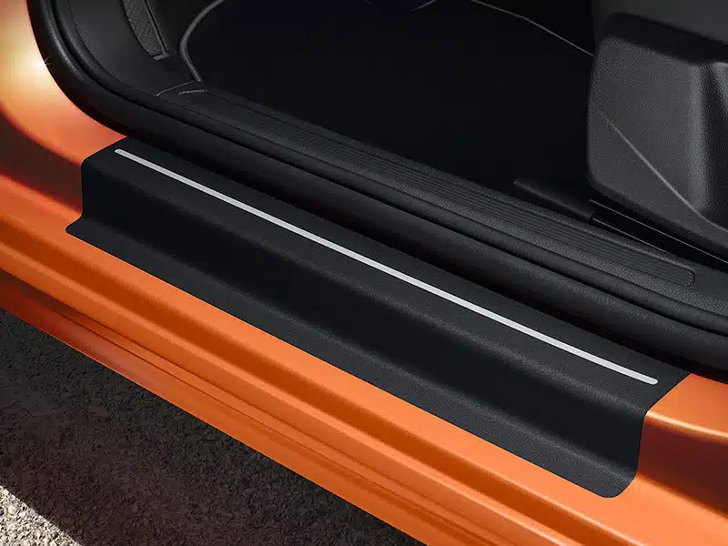 Genuine VW Polo/Taigo Door Sill Protector Film 2017 onwards (Black/Silver) (2G4071310BXF) - Image 2