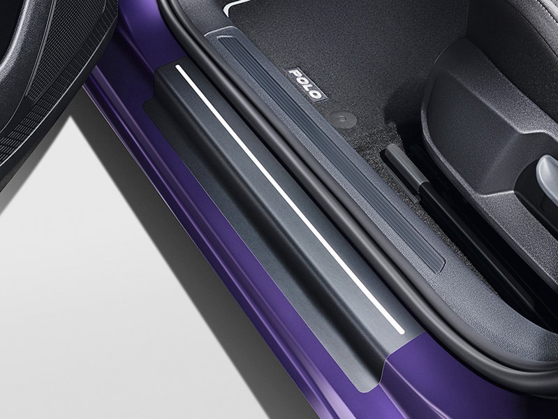 Genuine VW Polo/Taigo Door Sill Protector Film 2017 onwards (Black/Silver) (2G4071310BXF)
