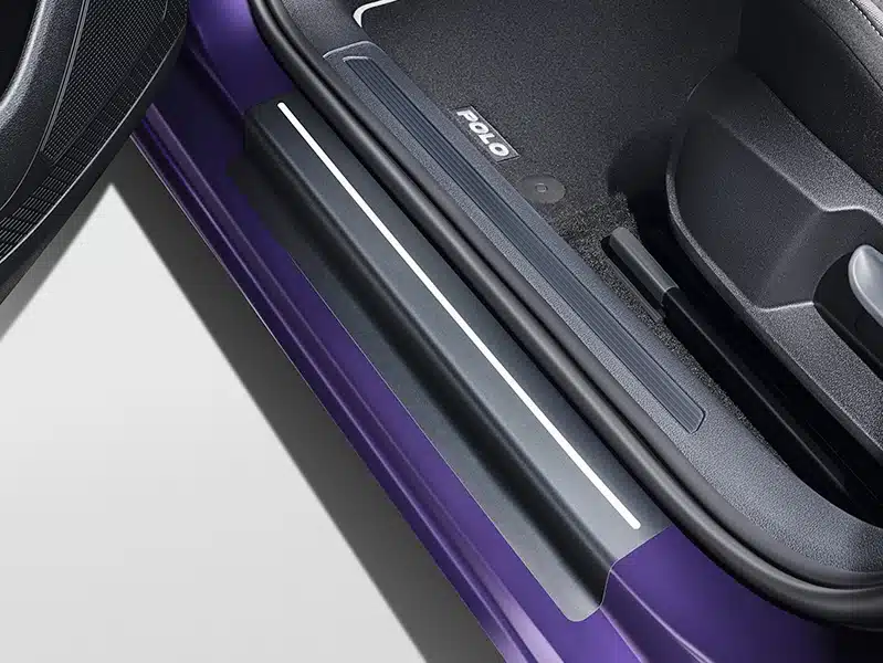 Genuine VW Polo/Taigo Door Sill Protector Film 2017 onwards (Black/Silver) (2G4071310BXF)