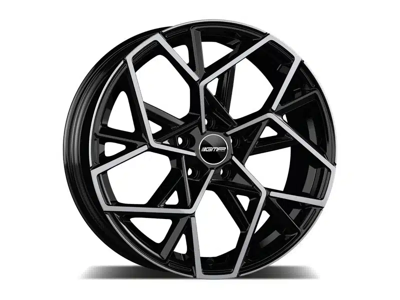 GMP Italia - CARTESIO - 19 Inch Alloy Wheels (Set of 4) - Gloss Black / Black Diamond - For VW Golf / SEAT Leon