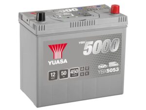 Yuasa YBX5053 Silver High Performance Car Battery 12V 50Ah 450A 5 Year Warranty