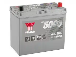 Yuasa YBX5053 Silver High Performance Car Battery 12V 50Ah 450A 5 Year Warranty