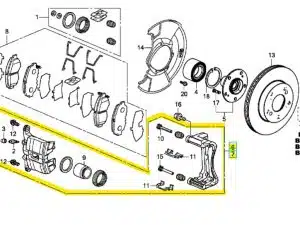 Genuine Honda Civic 4 Door Front Brake Calipers (45018-TR0-E00 & 45019-TR0-E00)