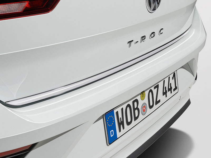 Genuine VW T-Roc Cabriolet Tailgate Protective Trim 2020 onwards (Chrome/Silver) (2GC071360)