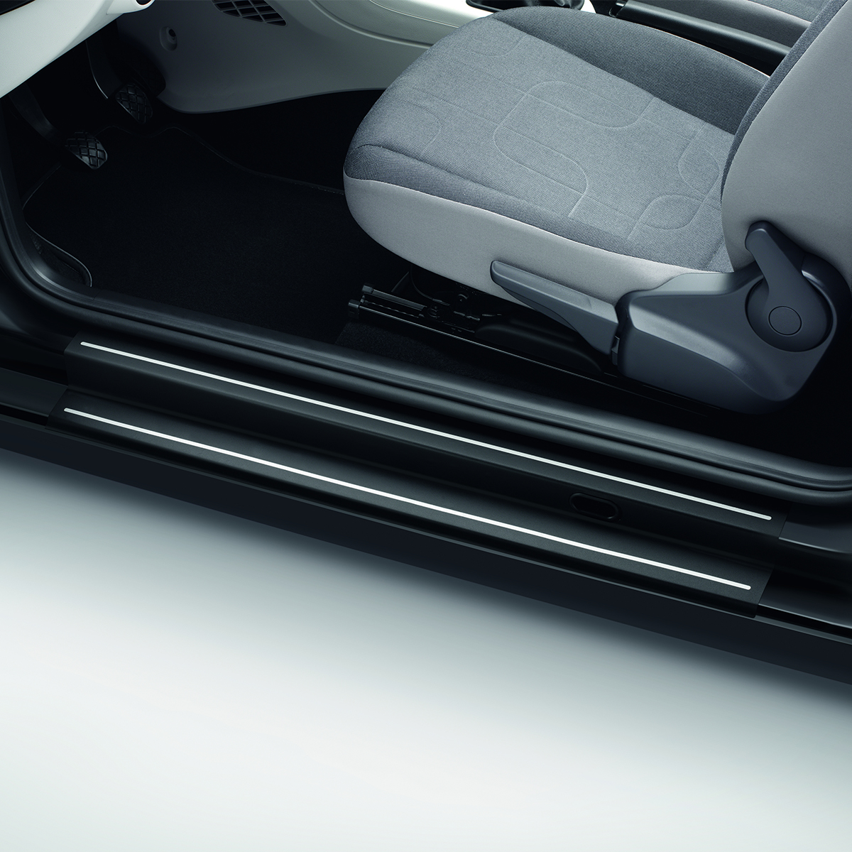 Genuine VW Up! Door Sill Protectors 2012 onwards (Black/Silver) (1S4071310)