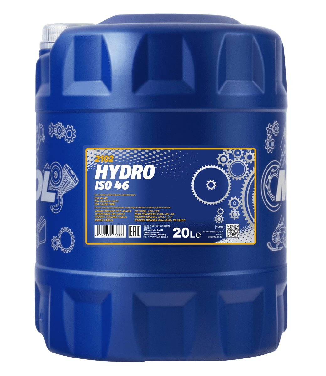 MANNOL 2102- ISO-46 HYDRAULIC FLUID - 20 L