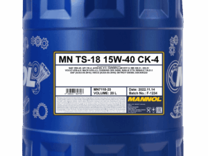 MANNOL TS-18 15W-40 FULLY SYNTHETIC ENGINE OIL E6 / E9 - 20 L
