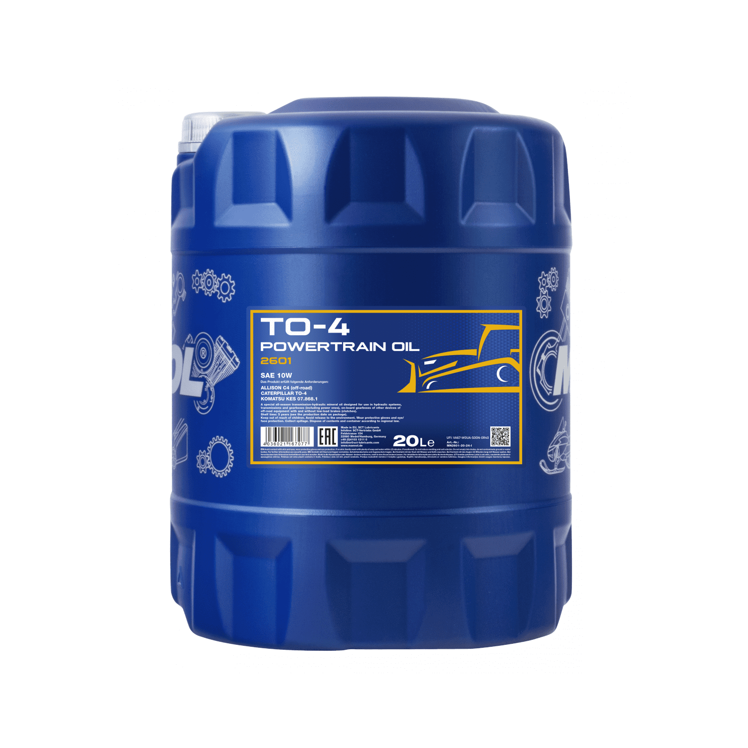 Mannol 2601 TO-4 POWERTRAIN OIL SAE 10W TRANSMISSION -HYDRAULIC MINERAL