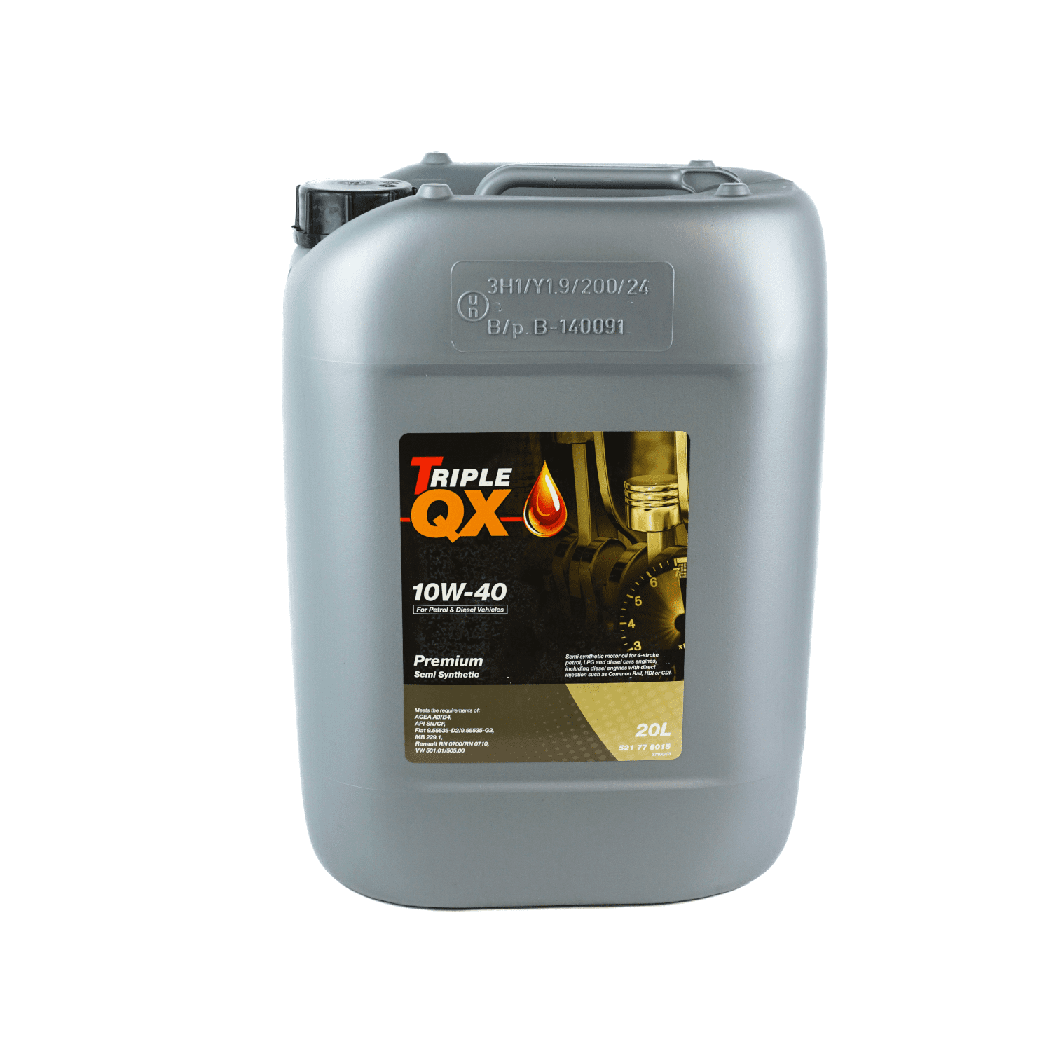 10W40 Engine Oil TRIPLE QX PREMIUM SEMI SYNTHETIC 20L